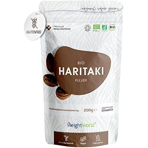 BIO Haritaki Pulver 200g - Veganes Haritaki Ayurveda Pulver aus biologischem Anbau - Laborgeprüft & Zertifiziert - Alternative zu Triphala Pulver - Aus Haritaki Früchten - Hergestellt in Österreich Cover