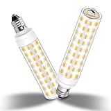 TZHILAN E11 Led Bulbs Dimmable, JDE11 120V 100W Halogen Candelabra Bulbs Equivalent,T3 T4 Mini Base JD E11 Bulb, 3000K Warm White 10W E11 for Chandeliers, Ceiling Fan, Table Lamps, 2Pack