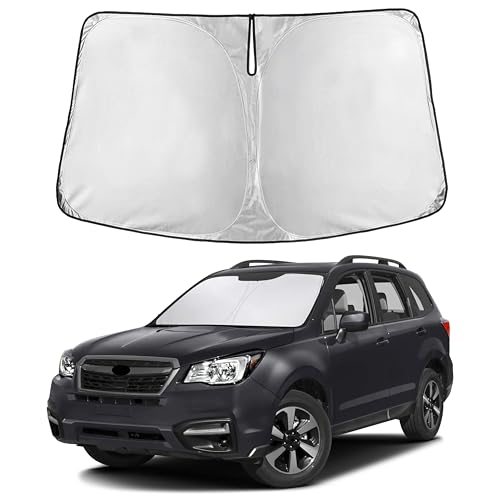 Image of Autovir Windshield Sun Shade Fit for 2014-2016 2017 2018 Subaru Fit Forester Sunshade, Front Car Window Shades Sun Visor, Blocks UV Rays & Heat, Car Accessories