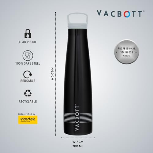 Image of Clay Craft Vacbott Sleeko Lines Double Walled|18 Hours Hot and 24 Hours Bottle Vacuum Insulated Flask Bottle|650ml, 2 Piece, BPA-Free|Leak Proof|BIS Certified|1Year Limited Warranty