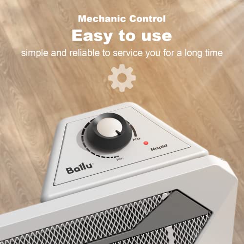 Ballu Convection Panel Heaters For Indoor Use Large Room，1500W Full Room Quiet Heating With Adjustable Thermostat，Portable Standing/Wall Mounted，Energy Efficient Electric Heater For Bedroom,Bathroom #TOP1
