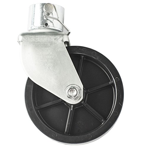 Jeremywell 6" Trailer Tongue Jack Double Caster Wheel 2000Lbs Capacity, With Pin, Swirl Jack, Dual #TOP1