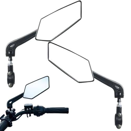 Espejo retrovisor de moto con amortiguador giratorio multiangular y cristal antirreflejos