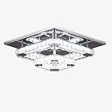 【2-Quadratisches Halbeinbau Deckenleuchten】Einfaches Kristalldesign sieht hell und geschmackvoll aus.LED-Deckenleuchte eignet sich als Deckenleuchte Wohnzimmer, Deckenleuchte Schlafzimmer, Küchenlampe Deckenleuchte, Deckenleuchte Badezimmer, Badezimmerdeckenleuchte, kristall pendelleuchte für Küchen,Esszimmer,Flure,und andere Innenräume usw.