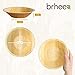 brheez Palm Leaf Bowls 6 Inch - 25 Count - Eco Friendly, Compostable & Biodegradable – Elegant Bamboo Look Disposable Bowls are Heavy Duty and More Environmentally Friendly than Paper Bowls