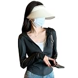 [Pawinpaw]ラッシュガード レディース パーカー 長袖 UVカット 日焼け対策 水着 ラッシュパーカー 夏 海 アウター(M, ブラック)