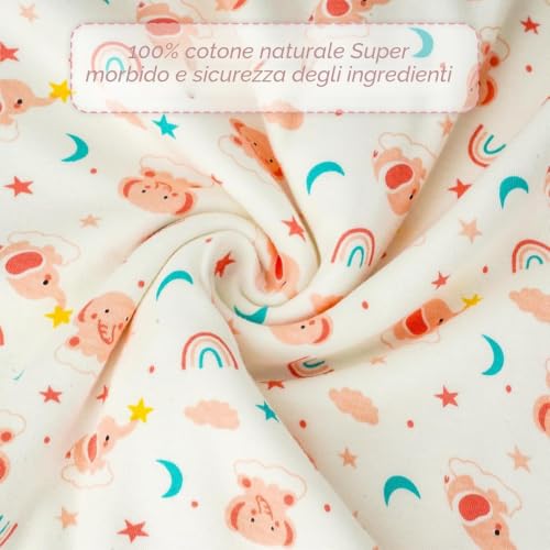 WYTbaby Schlafsack mit Füßen 1.0 Tog, 100% Baumwolle Schlafsack mit Beinen Ganzjahres Babyschlafsack für Junge Mädchen 90cm (Kinder Höhe 90… – Ansicht 3