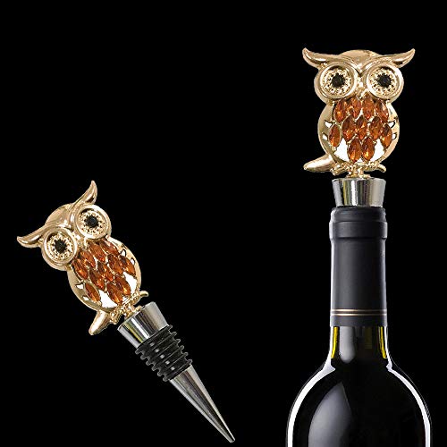 Adonisaon Owl Wine Stoppers Cute Wine Stopper Decorations Metal Zinc Alloy Wine Bottle Stopper Reusable Wine And Beverage Stoppers thumb #3