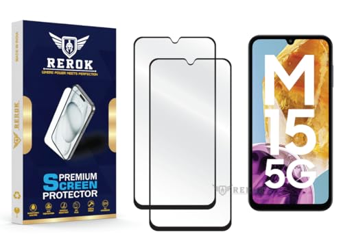 Image of Gorilla Tempered Glass Screen Protector Compatible with Samsung Galaxy M15 5G [Pack of 2] | Edge-to-Edge, Bubble-Free, Case Friendly, Easy Installation Kit