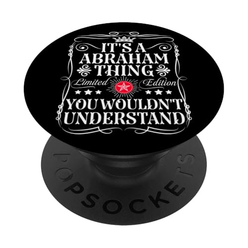 Nombre Abraham es una cosa de Abraham que no entenderías PopSockets PopGrip Intercambiable