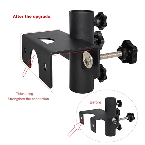VANROUG Heavy Duty Parasol Holder Patio Umbrella Stand Mount Umbrella Stand Bench Buddy Umbrella Holder Fixed Clip Umbrella Clamp for Deck,Chair,Desk,Dock,Beach Courtyard Balcony,Boats,Tailgates
