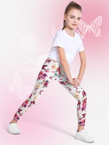 3 Pack Girls Printed Leggings Yoga Pants Leggings for Kids 2-12 Years2