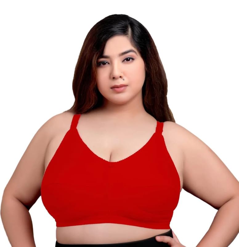Regular & Plus Size Women Full Coverage Cotton Broad Belt Bra, Women’s Full Figure Magic Lift Plus Size Seamless Wire Free Back Close Bra.