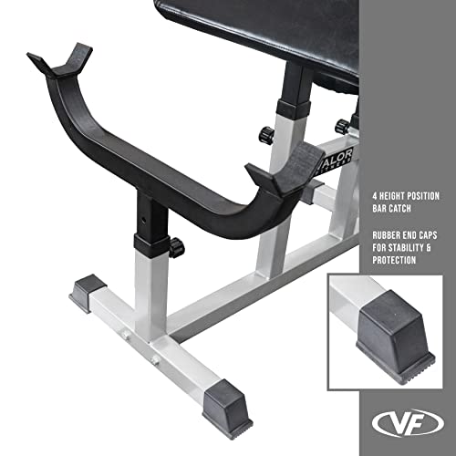 Valor Fitness Preacher Curl Bench - Preacher Curl Benches For Bicep Curl Support Meant For Curling With Ez Curl Bar (Sold Separately) #TOP5