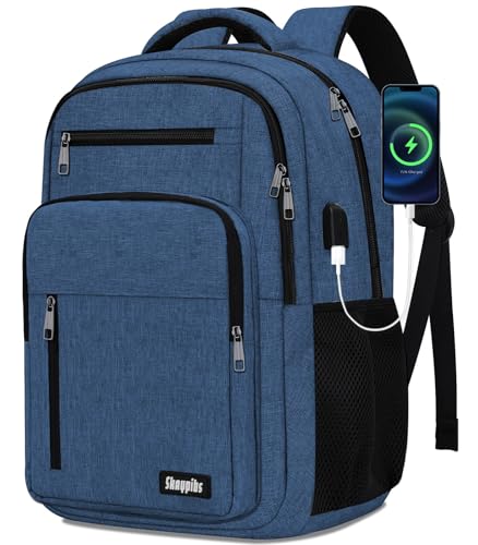 Skaypibs Black Backpack for Men Women, School Backpack for Boys