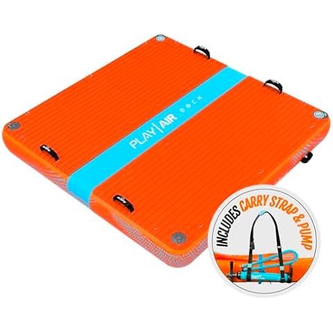 Bluefin Inflatable Floating Raft for The Beach, Lakes or Oceans, Floating Dock Made from PVC Dropstitch with Non-Slip Surface Cover