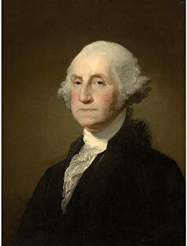Artery8 Gilbert Stuart George Washington 1796 Painting Art Print Canvas Premium Wall Decor Poster Mural
