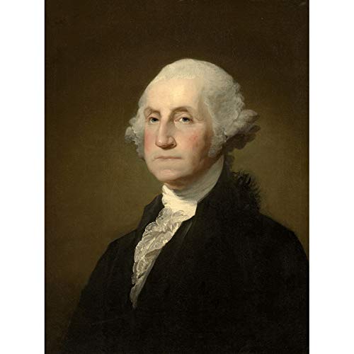 Artery8 Gilbert Stuart George Washington 1796 Painting Art Print Canvas Premium Wall Decor Poster Mural