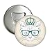 DIYthinker bottiglia corona sunglass gatto bianco principessa rotonda opener magnete del frigorifero pins distintivo 3pcs pulsante regalo Argento