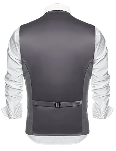 Coofandy Men's V-Neck Suit Vests Formal Dress Waistcoat Casual Vest For Jacket Or Dress Gr Xxl #TOP7