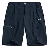 SVACUAM Men's Quick Dry Running Shorts Workout Athletic Outdoor Shorts Zip Pocket(Blue,34)