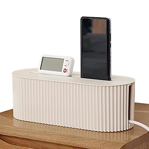 pologmase Boîte Cordon, Boîtes Rangement câbles Portables sûres Boîtes Prises, Flexible Fil Extension Hider Parasurtenseur Organisateur Boîte pour Bureau Maison Cuisine Salon