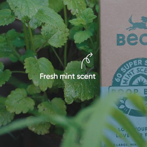 Image of Beco Strong & Large Poop Bags - 120 Bags, 8 Rolls of 15 - Mint Scented - Dispenser Compatible Dog Poo Bags