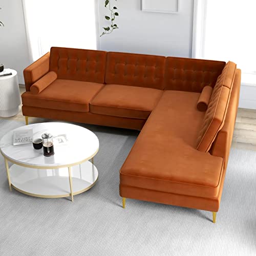 Image of Hector 6 Seater L Shape Sofa Set for Living Room | Solid Wood Sofa Set 6 Seater| Premium Fabric Sofa Set with Lounger.