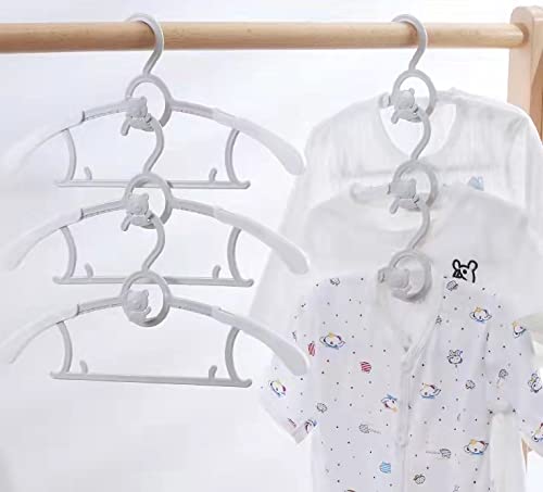 Hgyze BABY CLOTHES HANGERS FOR NURSERY Baby Nursery Closet Hangers, Ultra Thin Non-Slip And Extendable Laundry Infant Pant Hanger For Newborn Clothes - 20Pcs Grey Gift - Adjustable Children Coat Hanger thumb #2