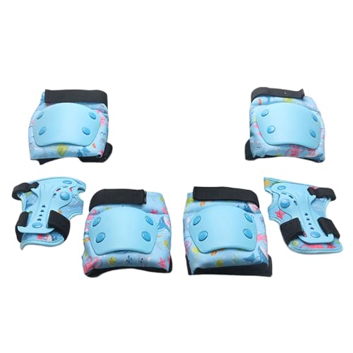 6Pcs Kid Protective Gear Set for 3-8 Boy Girl Scooter Roller Skating Including Biking Skating Knee Elbow Brace Hand Pad