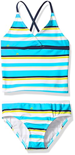 Kanu Surf Girls' Big Bridget Stripe Tankini Swimsuit, Aqua, 12 Kanu Surf Girls' Big Bridget Stripe Tankini Swimsuit, Aqua, 12