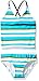 Kanu Surf Big Girls' Bridget Stripe Tankini Swimsuit, Aqua, 12