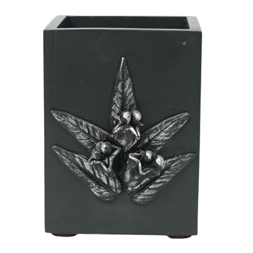 Image of Decorative Embossed Design Pencil and Pen Stand | Desk Organizer for Stationery Storage | Suitable for Office Desk, Study Table, Home and Workspace Use (Design 2)