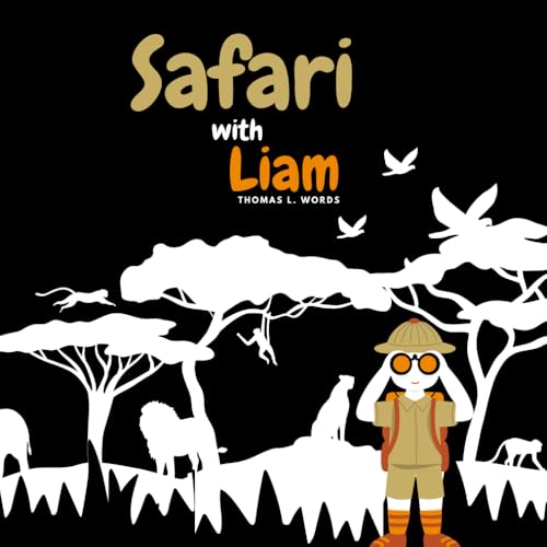 Image of Safari with Liam: A Black-and-White Board Book for Babies That Helps Visual Development (High-Contrast Books)- Perfect for a Shower Gift