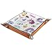 YATELI Kleine Aufbewahrungsbox,Herren-Valet-Tablett,Einhorn Regenbogen Aufkleber,Leder Catchall Organizer für Coin Box Key Schmuck