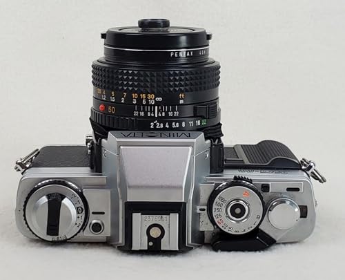 Minolta XG-M Manual Focus 35MM SLR Film Camera with Minolta MD mount Manual Focusing Zoom lens. Compatible with color and B&W film manual & auto shutter options (Renewed)