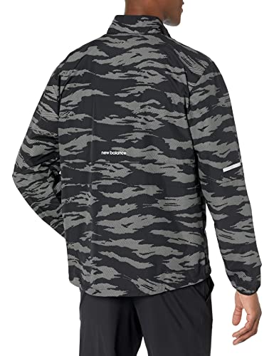New Balance Men's Accelerate Jacket, Reflective Black Heather, Small #TOP1