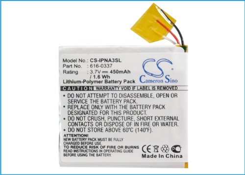 BORNMIO Replacement Battery for Applee iPod Nano 3rd 4GB iPod Nano 3rd 8GB iPod Nano G3 4GB iPod Nano G3 8GB 616-0311 616-0333 616-0337 (450mAh)