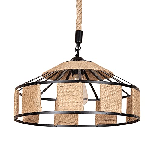Suspension E27 corde de chanvre industrielle plafonnier rétro