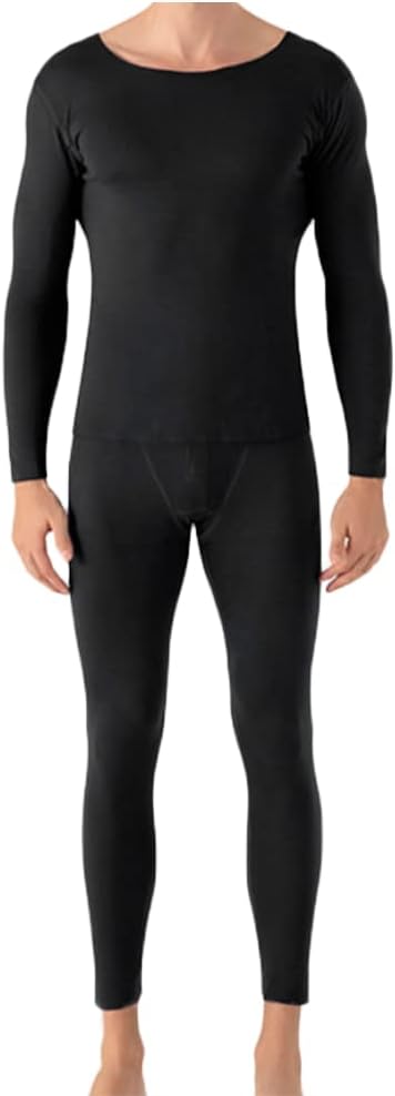 HSQSMWJ Men’s Thermal Underwear Ultra Soft Base Layer Long Johns Set Top and Bottom Winter Sports Suits S-3XL