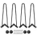 4pcs Pieds de table en épingle à cheveux-16 pouces/41 cm,Pied Meuble en métal bricolage pour ,Parfait pour meuble, meuble TV, table de chevet, est livré avec vis et protecteurs de sol (Noir)