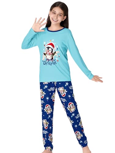 Image of Beezizac Girls Pajamas Cute Print Short /Long Sleeve Pants Set Size 6-18