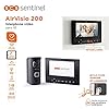 SCS Sentinel, PVS0009, Interphone Vidéo sans fil, Touches sensitives, Portée 200m en champ libre, Installation sans Fil, Grand angle, Alarme Anti Arrachement, AirVisio 200