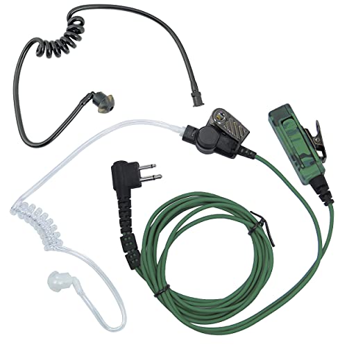 MaximalPower Camo Camouflage Color Surveillance Headset Earpiece for Motorola 2 Way Radios (2 pin...