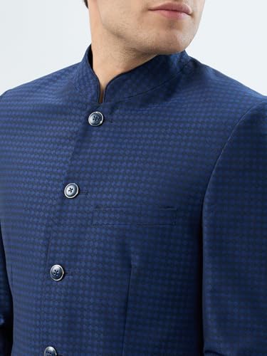 Image of Raymond Contemporary Fit Dark Blue Suit For Men