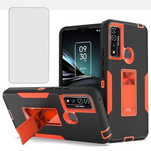 Evita roturas en TCL 20 XE con funda antigolpes doble capa y protector de vidrio