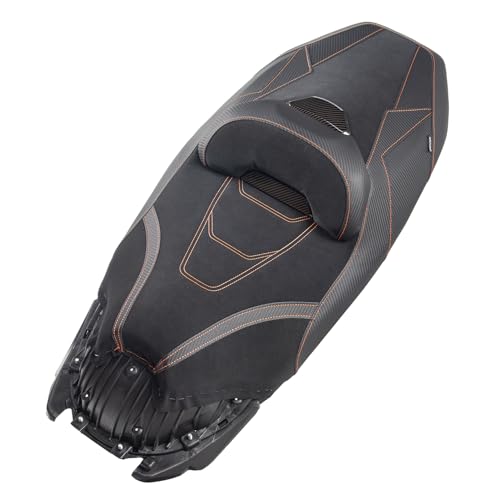 TaTonCycle Ensemble complet de coussins de siège de moto pour ADV350 2022 2023 2024 2025 une pièce Touring conducteur passager housse de selle (orange)