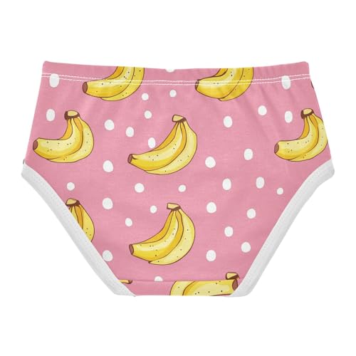 Wusikd Cute Bananas Girls' Underwear Cotton Pink Girls Briefs Soft Toddler Underwear 2T2