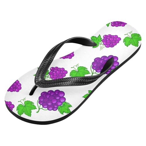 Grape Leaf White Flip Flops for Beach Thong Sandals Anti-slip Lightweight Beach Shoes for Indoor Outdoor House2