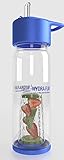 Hydra-Flav Bottom Fruit Infuser Water Bottle with Handle & Drinking Spout. Tritan BPA FREE & LEAK PROOF 25oz.